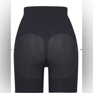 SKIMS Black High-Waisted Shapewear Shorts